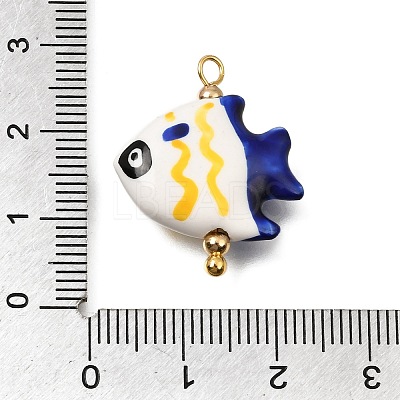 Ocean Themed Hand Painted Ceramic Porcelain Pendants PR-CBA0027-05G-03-1