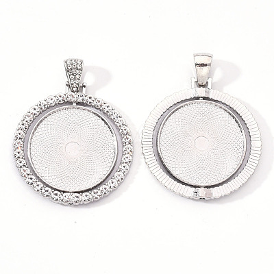 Alloy Pendant Cabochon Settings PALLOY-S107-005P-RS-1