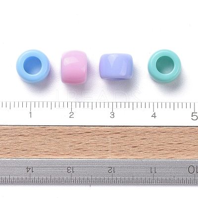 Mixed Color Chunky Acrylic Donut Spacer Beads for Kids Jewelry X-SACR-R746-07-1