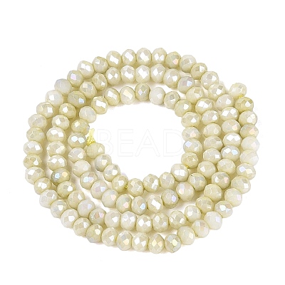 Anti-Tarnish Electroplate Rondelle Glass Beads Strands EGLA-T021-3mm-17-09-1