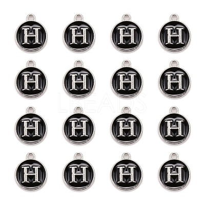 Platinum Plated Alloy Charms X-ENAM-S118-02H-P-1