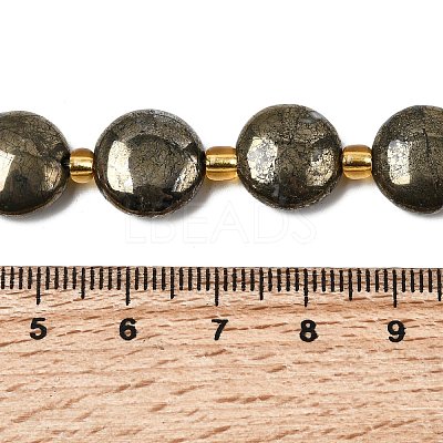 Natural Pyrite Beads Strands G-Z131-H01-01-1