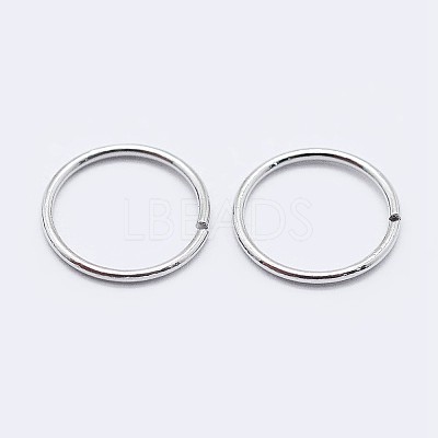 Anti-Tarnish Rhodium Plated 925 Sterling Silver Saw Cut Open Jump Rings STER-F036-02P-0.6x6mm-1