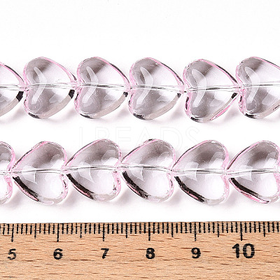 Transparency Glass Beads Strands GLAA-T023-13F-1