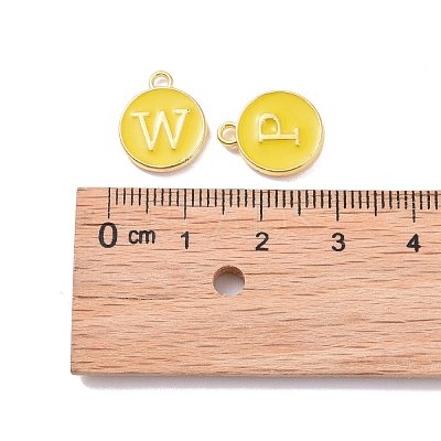 Golden Plated Alloy Enamel Charms ENAM-S118-09-M-1