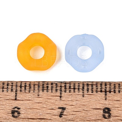 Frosted Transparent Acrylic European Beads OACR-Q197-05-A-1
