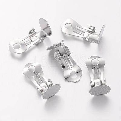 Brass Clip-on Earring Settings KK-H168-N-NF-1