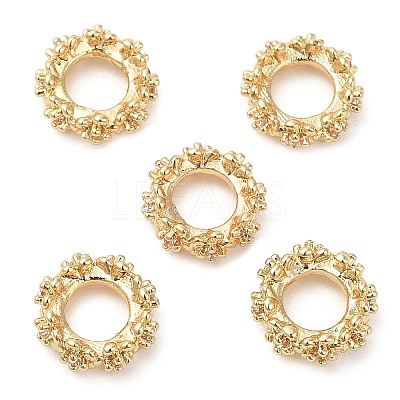 Rack Plating Brass Micro Pave Cubic Zirconia Beads KK-A186-01B-LG-1