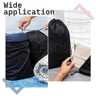 20Pcs Polyester Drawstring Pouches with Cord ABAG-GO0001-18-1