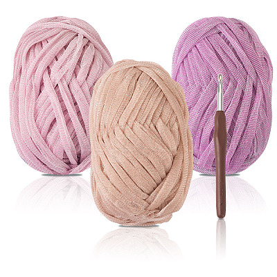 3 Skeins 3 Colors Polyester Yarn DIY-MB0002-06C-1