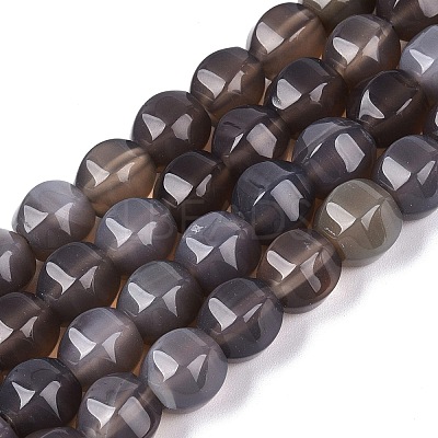 Natural Grey Agate Beads Strands G-Q608-08A-06-1