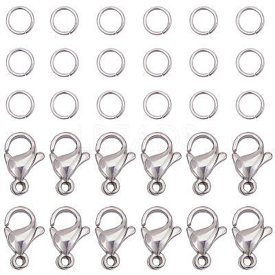 304 Stainless Steel Lobster Claw Clasps STAS-PH0019-51P-1