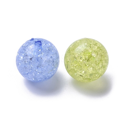 Transparent Crackle Acrylic Beads CACR-R008-20mm-M-1