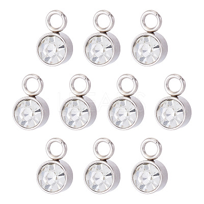 10Pcs Glass Rhinestone Charms STAS-TA0003-26F-1
