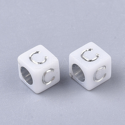 Plated Acrylic Beads MACR-S299-052A-1