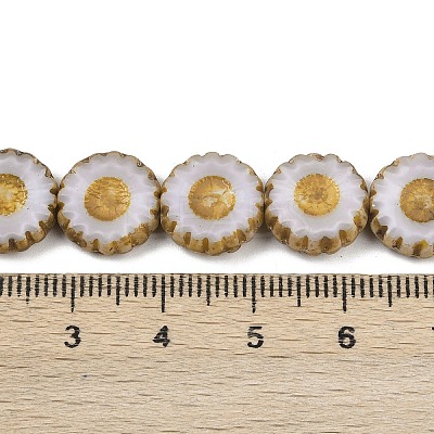 Czech Pressed Glass Beads GLAA-I061-21-1