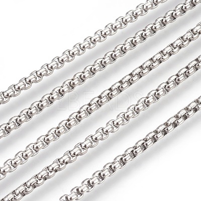 Tarnish Resistant 304 Stainless Steel Box Chains CHS-L017-07B-1