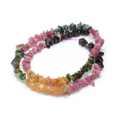 Natural Multicolor Tourmaline Beads Strands G-P332-73A-1