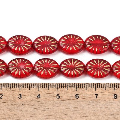 Czech Pressed Glass Beads GLAA-I061-24-1