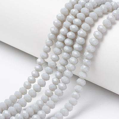 Opaque Solid Color Glass Beads Strands EGLA-A034-P6mm-D15-1