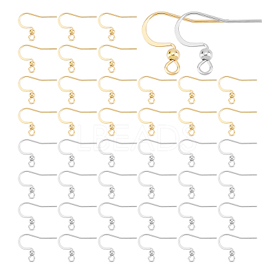 120Pcs 2 Colors 304 Stainless Steel French Earring Hooks STAS-UN0054-45-1