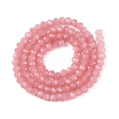 Baking Paint Imitation Jade Glass Bead Strands DGLA-A034-J4MM-A31-1