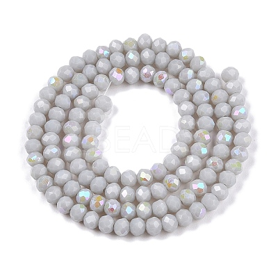 Electroplate Opaque Solid Color Glass Beads Strands EGLA-A044-P3mm-L19-1