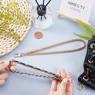 2Pcs 2 Styles Iron Strap Chain BJEW-WR0001-01-1