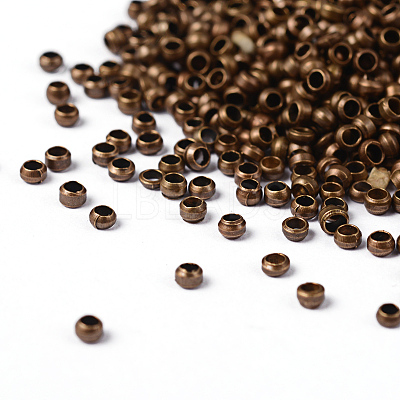 Brass Crimp End Beads X-E002-NFAB-1