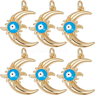 8Pcs Eco-Friendly Brass Enamel Pendants KK-BBC0008-76-1