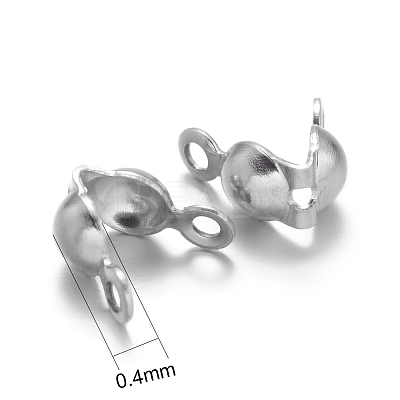 Tarnish Resistant 304 Stainless Steel Bead Tips STAS-M213-09-1
