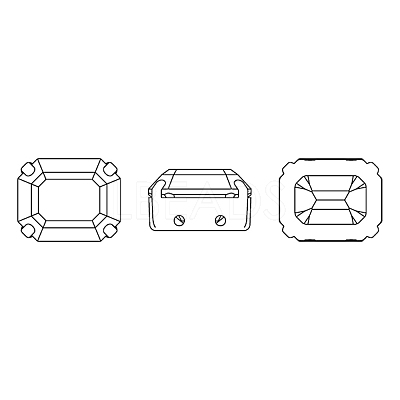 Preciosa&reg MAXIMA Crystal Sew-On Cups Y-PRC-SC10-00030-200-S-1