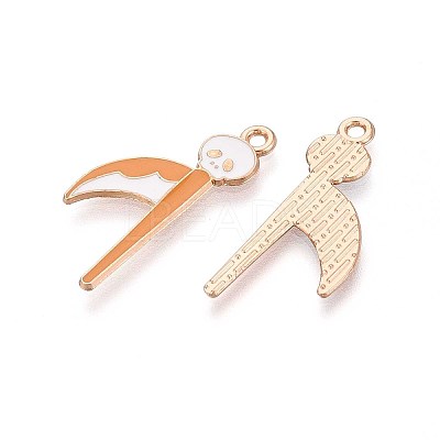 Halloween Theme Alloy Enamel Pendants ENAM-T022-54G-09-1