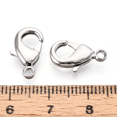 Brass Lobster Claw Clasps KK-YW0004-01C-P-1
