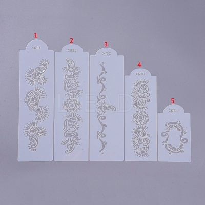 Eco-Friendly Plastic Templates Spray Cake Molds DIY-G020-13-1