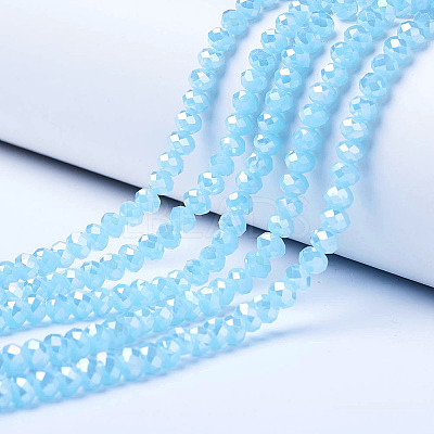 Electroplate Glass Beads Strands EGLA-A034-J4mm-B05-1