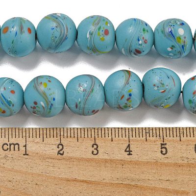 Handmade Lampwork Beads Strands BLOW-D006-07G-1