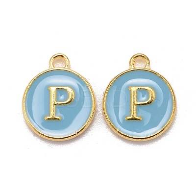 Golden Plated Alloy Enamel Charms ENAM-S118-04P-1