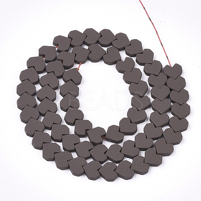 Spray Painted Non-magnetic Synthetic Hematite Beads Strands G-T116-04-20-1