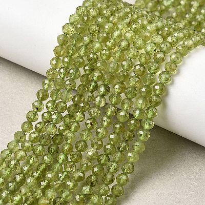 Natural Peridot Beads Strands G-P603-C-4mm-01-1