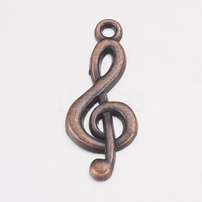 Treble Clef Pendants TIBEP-R315-R-FF-1