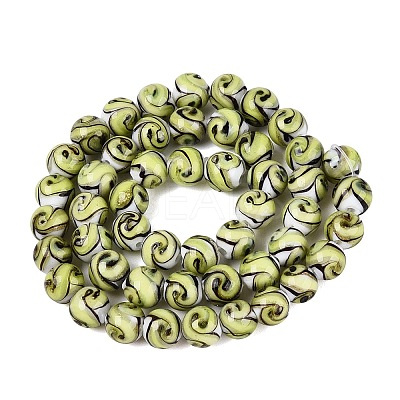 Gold Sand Handmade Lampwork Beads Strands LAMP-N037-08C-1