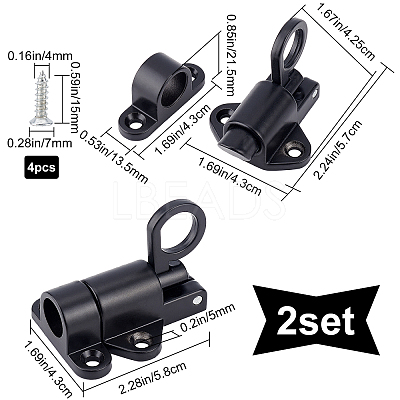 Aluminum & Alloy Lock Catch Clasps AJEW-GF0004-87B-1