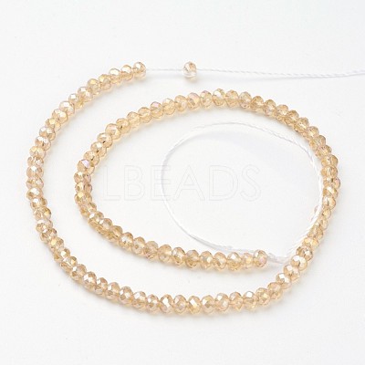 Electroplate Glass Beads Strands EGLA-D020-3x2mm-49-1