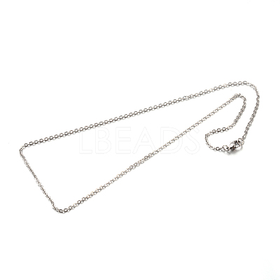 Tarnish Resistant 304 Stainless Steel Cable Chain Necklace STAS-M174-026P-1