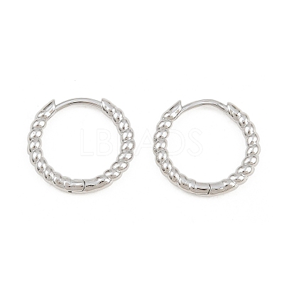 Brass Huggie Hoop Earrings KK-CBA8324-18B-P-1
