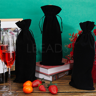 4Pcs Velvet Wine Bottle Packing Pouches ABAG-BBC0001-13D-1