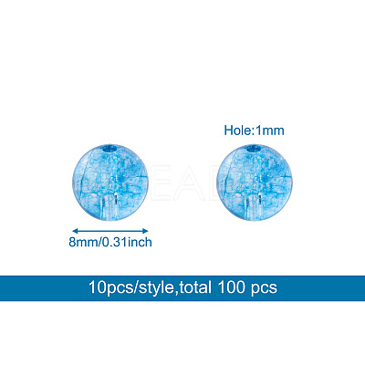 100Pcs 10 Style Natural Gemstone Beads G-KS0001-04-1