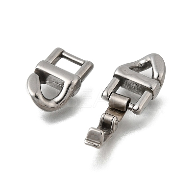 304 Stainless Steel Fold Over Clasps STAS-M119-05P-01-1