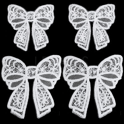 4Pcs 2 Styles Polyester Embroidery Iron on Clothing Patches PATC-GF0001-51A-1